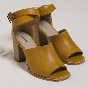 Roolee Goldenrod "Daydreamer" Ankle Wrap Heels